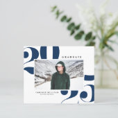 Navy Blue 2025 Bold Typography Foto Afstuderen (Staand voorkant)