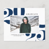 Navy Blue 2025 Bold Typography Foto Afstuderen (Voorkant)