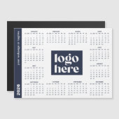 Navy Blue 2026 Zakelijk Uw Logo Branded Kalender (Voorkant / Achterkant)