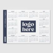 Navy Blue 2026 Zakelijk Uw Logo Branded Kalender (Voorkant)