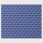 Navy Blue 30ste verjaardag naam leeftijd Cadeaupapier (Vlak)