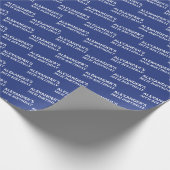 Navy Blue 30ste verjaardag naam leeftijd Cadeaupapier (Hoek)