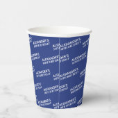 Navy Blue 30ste verjaardag naam Papieren Bekers (Rechts)