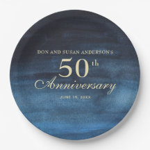 Navy Blue 50th Wedding Jubileum