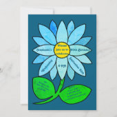 Navy Blue 60ste verjaardag Eenvoudige Blauwe Zonne Kaart (Voorkant)