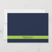 Navy Blue 7-10 Split Bowling Birthday Party Kaart (Achterkant)