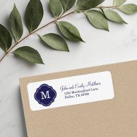 Navy Blue aangepaste gepersonaliseerde monogram