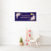 Navy Blue Aangepaste Naam Afstuderen Banner (Insitu)