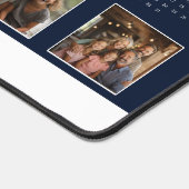 Navy Blue aangepaste naam fotocollage 2024 kalende Bureaumat (Hoek)