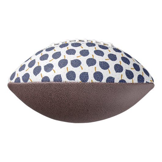 Navy Blue Abstract Flying Bomb Fruit Pattern American Football (Gedraaid 90)
