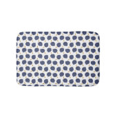 Navy Blue Abstract Flying Bomb Fruit Pattern Badmat (Voorkant)