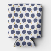Navy Blue Abstract Flying Bomb Fruit Pattern Blikjeskoeler (Voorkant)