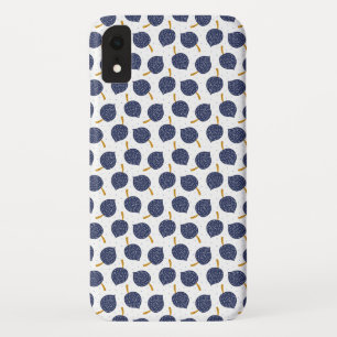 Navy Blue Abstract Flying Bomb Fruit Pattern Case-Mate iPhone Case