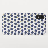 Navy Blue Abstract Flying Bomb Fruit Pattern Case-Mate iPhone Case (Achterkant (horizontaal))