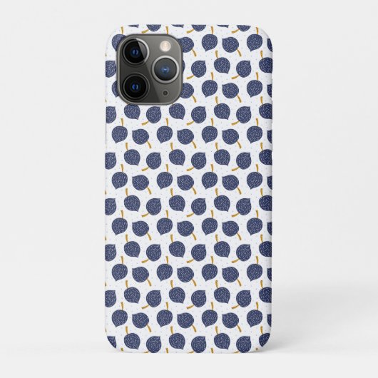 Navy Blue Abstract Flying Bomb Fruit Pattern Case-Mate iPhone Case (Achterkant)