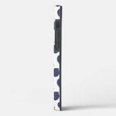 Navy Blue Abstract Flying Bomb Fruit Pattern Case-Mate iPhone Case (Achterkant / Links)