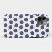 Navy Blue Abstract Flying Bomb Fruit Pattern Case-Mate iPhone Case (Achterkant (horizontaal))