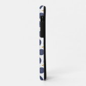 Navy Blue Abstract Flying Bomb Fruit Pattern Case-Mate iPhone Case (Achterkant/links)