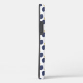 Navy Blue Abstract Flying Bomb Fruit Pattern Case-Mate iPhone Case (Achterkant / Rechts)