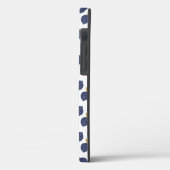 Navy Blue Abstract Flying Bomb Fruit Pattern Case-Mate iPhone Case (Achterkant / Links)
