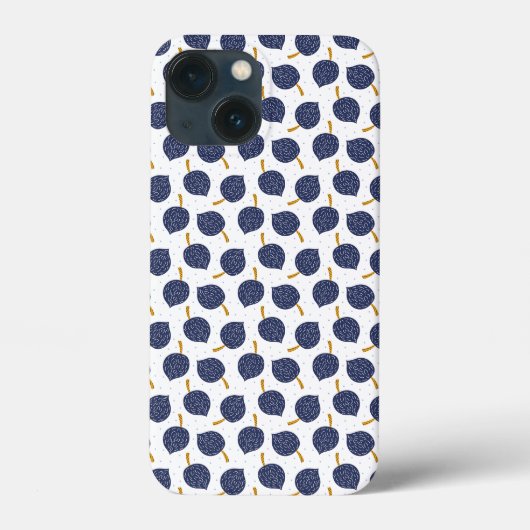 Navy Blue Abstract Flying Bomb Fruit Pattern Case-Mate iPhone Case (Achterkant)