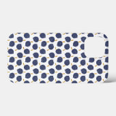 Navy Blue Abstract Flying Bomb Fruit Pattern Case-Mate iPhone Case (Achterkant (horizontaal))