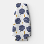 Navy Blue Abstract Flying Bomb Fruit Pattern Flesjeskoeler (Voorkant)