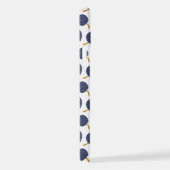 Navy Blue Abstract Flying Bomb Fruit Pattern iPhone Hoesje (Rechterkant)
