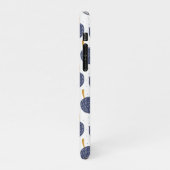Navy Blue Abstract Flying Bomb Fruit Pattern iPhone Hoesje (Linkerkant)