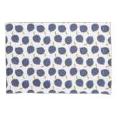 Navy Blue Abstract Flying Bomb Fruit Pattern Kussensloop (Voorkant)