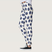 Navy Blue Abstract Flying Bomb Fruit Pattern Leggings (Links)