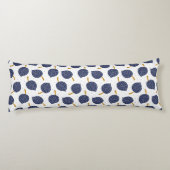 Navy Blue Abstract Flying Bomb Fruit Pattern Lichaamskussen (Achterkant)