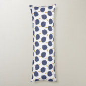 Navy Blue Abstract Flying Bomb Fruit Pattern Lichaamskussen (Achterkant (Verticaal))