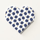 Navy Blue Abstract Flying Bomb Fruit Pattern Notitieboek (Achterkant)