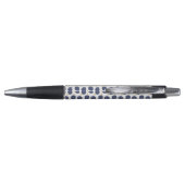 Navy Blue Abstract Flying Bomb Fruit Pattern Pen (Achterkant)