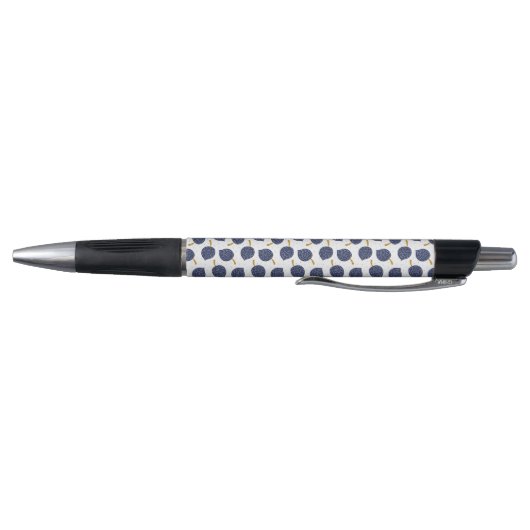 Navy Blue Abstract Flying Bomb Fruit Pattern Pen (Bodem)