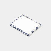 Navy Blue Abstract Flying Bomb Fruit Pattern Post-it® Notes (Schuin)