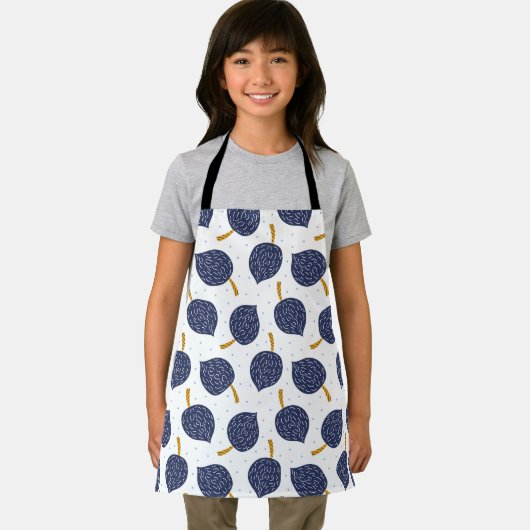 Navy Blue Abstract Flying Bomb Fruit Pattern Schort (Insitu)