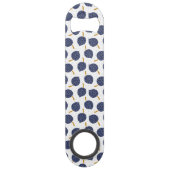 Navy Blue Abstract Flying Bomb Fruit Pattern Speed Flessenopener (Achterkant)