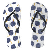 Navy Blue Abstract Flying Bomb Fruit Pattern Teenslippers (Voetbed)