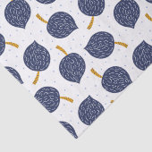 Navy Blue Abstract Flying Bomb Fruit Pattern Tissuepapier (Detail)