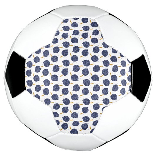 Navy Blue Abstract Flying Bomb Fruit Pattern Voetbal (Gedraaid)