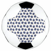 Navy Blue Abstract Flying Bomb Fruit Pattern Voetbal (Voorkant)