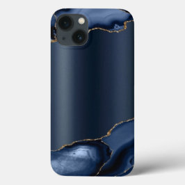 Navy blue abstract Hoesje-Mate iPhone Case