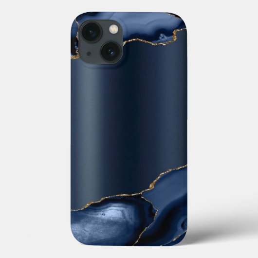 Navy blue abstract Hoesje-Mate iPhone Case (Achterkant)