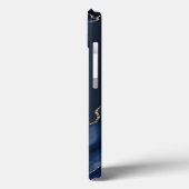 Navy blue abstract Hoesje-Mate iPhone Case (Achterkant / Links)