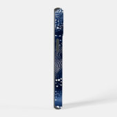 Navy Blue Abstract iPhone 15 Case (Rechterkant)