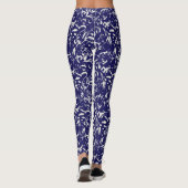 Navy Blue Abstract Leggings (Achterkant)