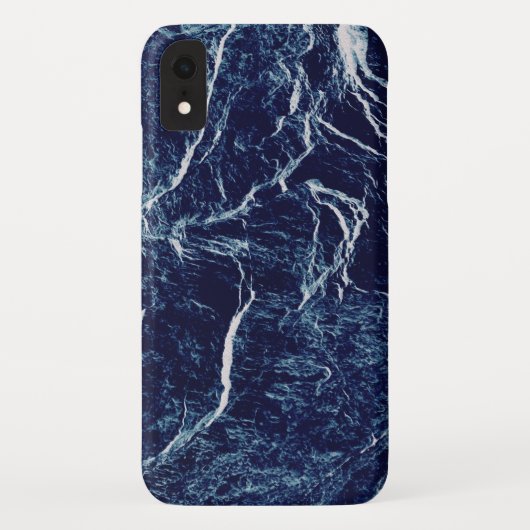 Navy Blue Abstract Pattern Case-Mate iPhone Case (Achterkant)