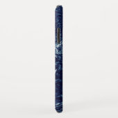 Navy Blue Abstract Pattern Case-Mate iPhone Case (Achterkant/rechts)